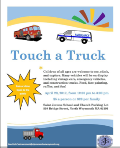 Saint Jerome's School Touch a Truck 2017 in Weymouth MA