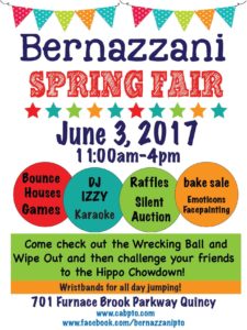 Bernazzani Elementary School Spring Fair 2017 in Quincy MA