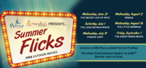 Free Outdoor Movies 2017 at Patriot Place Foxboro MA