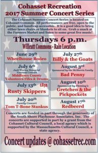 Free Thursday  Night Summer  Concerts  in Cohasset  2017