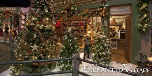 Enchanted Village and Polar Express at Jordan's Furniture in Avon MA 2023 