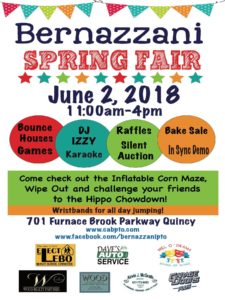 Bernazzani Elementary School Spring Fair 2018 in Quincy MA