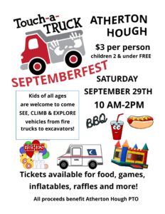 Atherton Hough School PTO Touch a Truck 2018 in Quincy MA