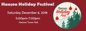 Hanson Holiday Fest and Fireworks 2018