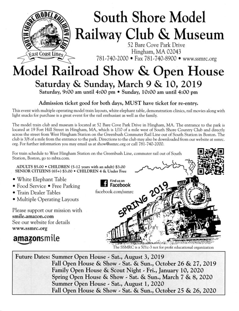 South Shore Model Railroad Show & Spring Open House 2019 in Hingham MA