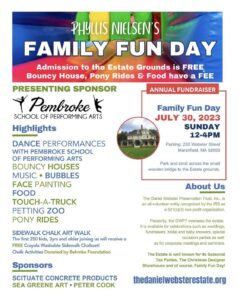 Daniel Webster Estate Family Fun Day 2023 in Marshfield MA