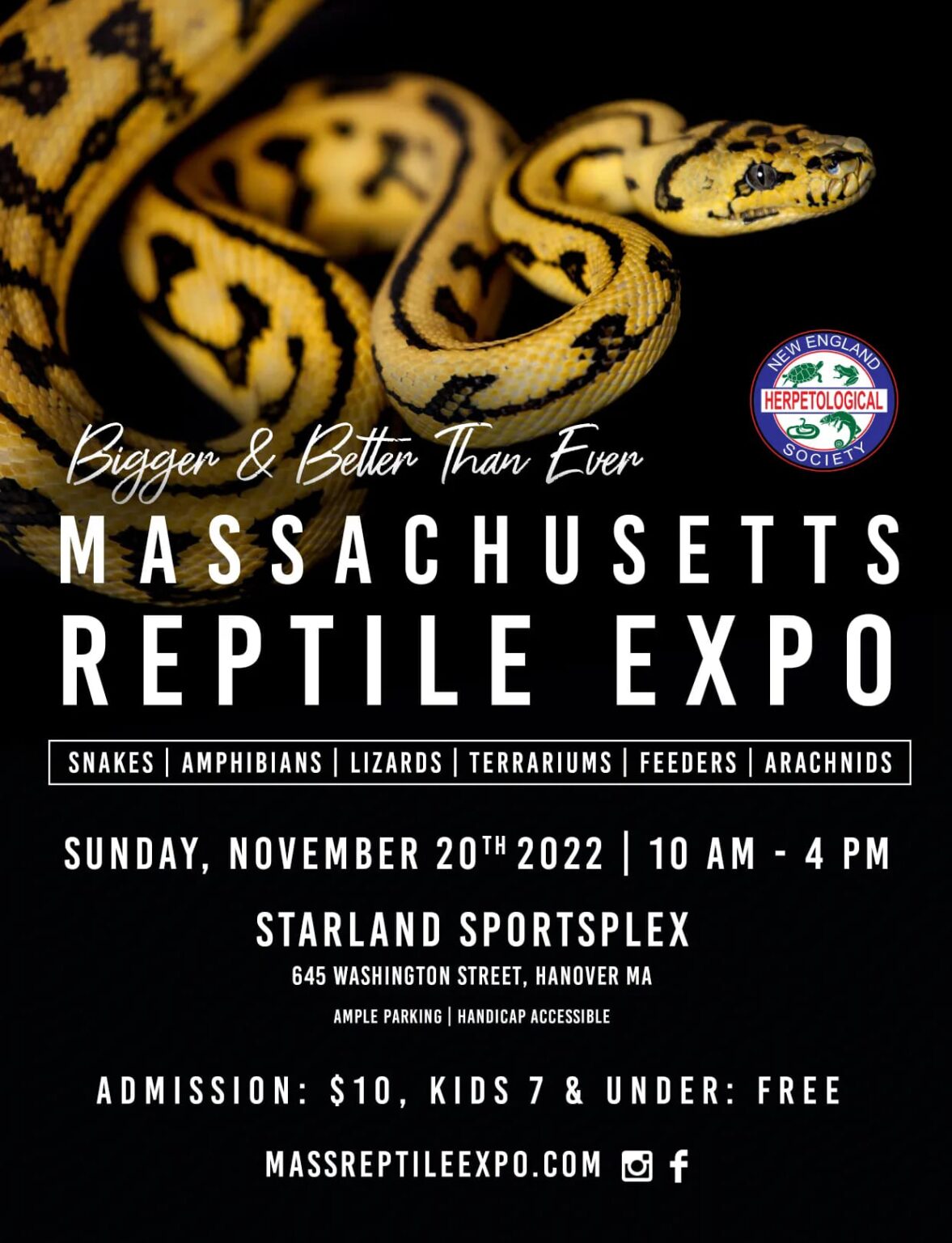 Mass Reptile Fall Expo 2022 in Hanover MA 365 things to do in South