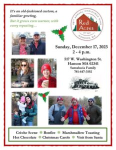 Red Acres Annual Christmas Sing 2023 in Hanson MA