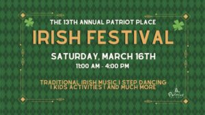 Patriots Place Saint Patrick's Irish Festival 2024 in Foxboro MA