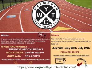 Weymouth Youth Track Club Summer Program 2023
