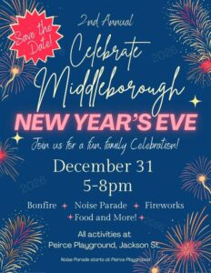 Middleboro New Years Eve Celebration & Fireworks 2025-2026