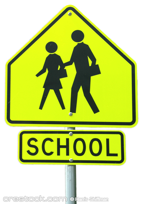 School Ahead sign